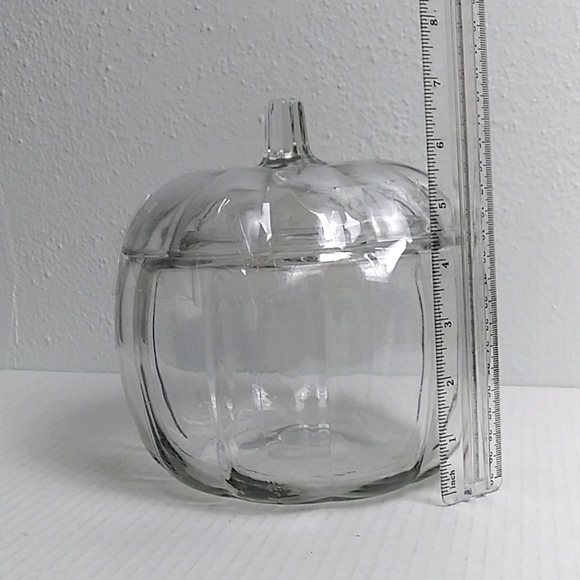 Anchor Glass Pumpkin Candy Jar Clear Glass Holiday Party - Picture 5 of 11